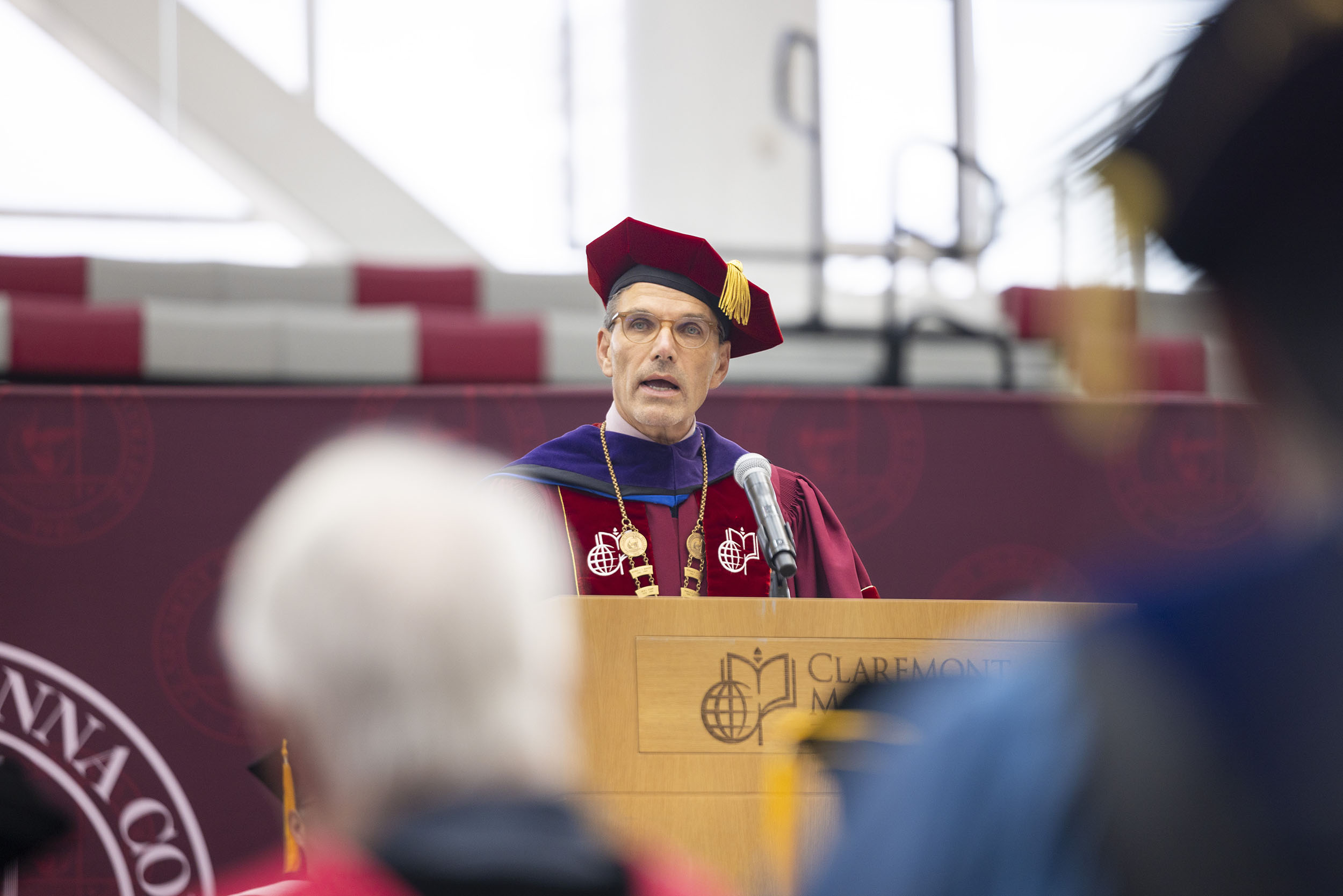 Pres. Chodosh speaking at Convocation