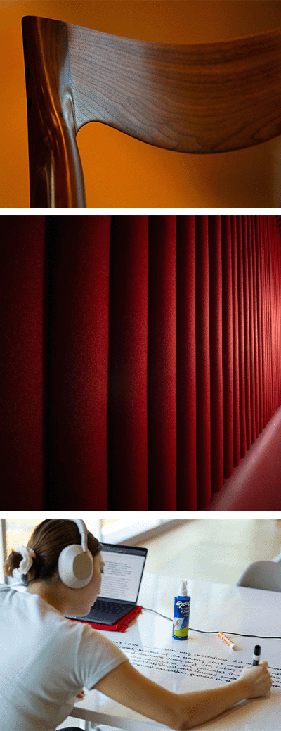 Details within the RDSC include bespoke furnishings and writable surfaces.