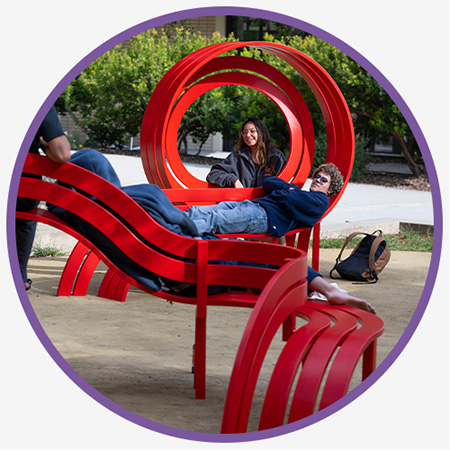 Jeppe Hein's modified social benches.
