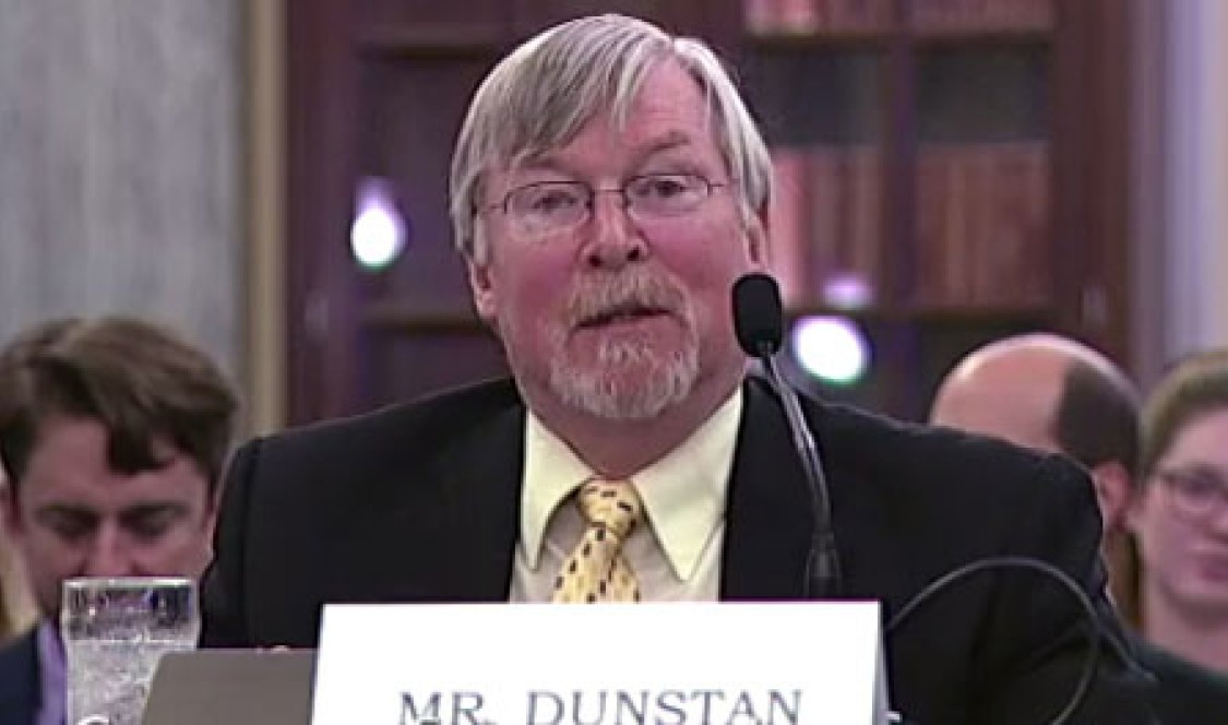 James Dunstan speaks at Senate committee hearing