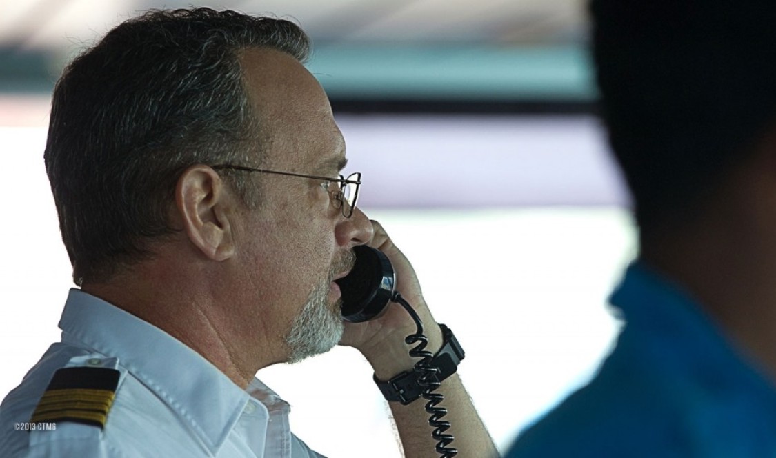 (Sony Pictures) Tom Hanks in director Paul Greengrass's &quot;Captain Phillips,&quot; which recalls the 2009 real-life hijacking of a U.S. container ship by Somali pirates. Anti-piracy is a topic anchoring a forthcoming book by John Clark Levin '12 and profess
