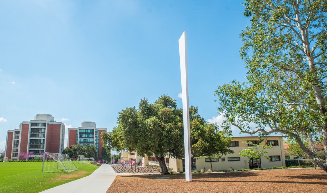 Installation on Campus of Ellsworth Kelly Totem