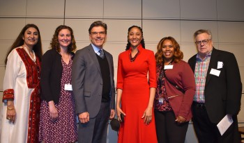 The leaders and coordinators lined up together at 2022's 7C Interfaith Dinner event.