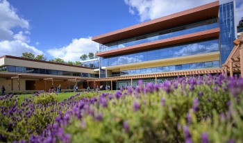 Kravis Center with foliage