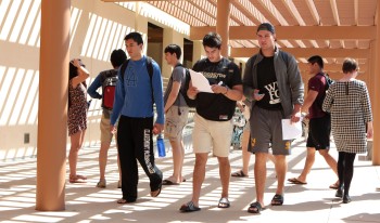 Students on campus