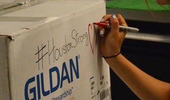 Aid box sent to Houston