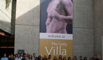 Claremont students at Getty Villa