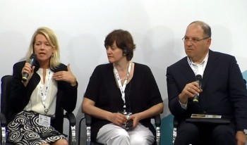 Prof. Wendy Lower with panelists