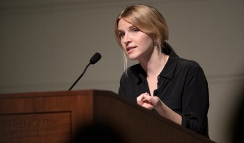 Tara Westover speaking at the Marian Miner Cook Athenaeum