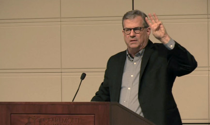 Sam Quinones speaking on the fentanyl drug crisis at the Ath.