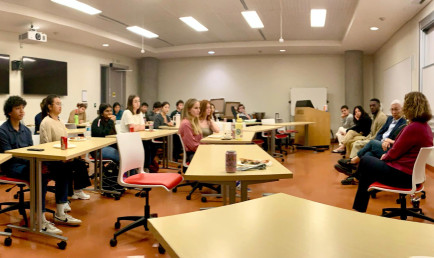 International Relations faculty meeting with students