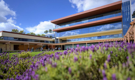 Kravis Center with foliage