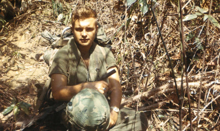 Young Robin Bartlett in the field during the Vietnam war