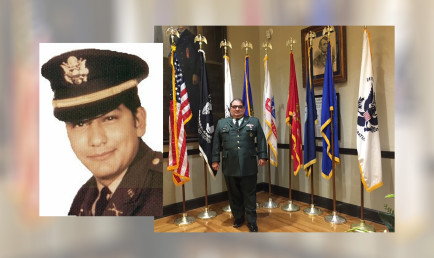 Collage with Jesse's during active duty and now.