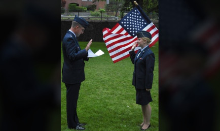 Kendra Henderson '09 at her commissioning