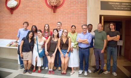 Students from Salvatori Center on street in London