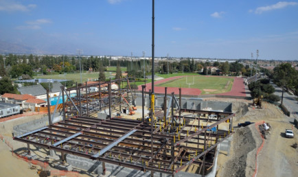 Work is continuing on Roberts Pavilion fitness and events center.