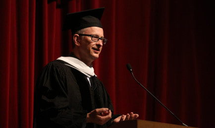 Dean Peter Uvin during the 2015 Convocation