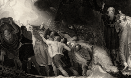 BREAKING STORMS OF THOUGHT: Opening scene from Shakespeare's "The Tempest," which opens a new literary study by Seth Lobis.