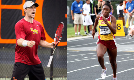 CMS tennis player Sklyer Butts and CMS track athlete Tyra Abraham