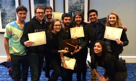 SPEAKING OUT: Naina Mullick ’17 and Griffin Merians ’17 represent Sierra Leone during stiff competition at Harvard earlier this year.  CMC’s team went on to win HNMUN 2015.