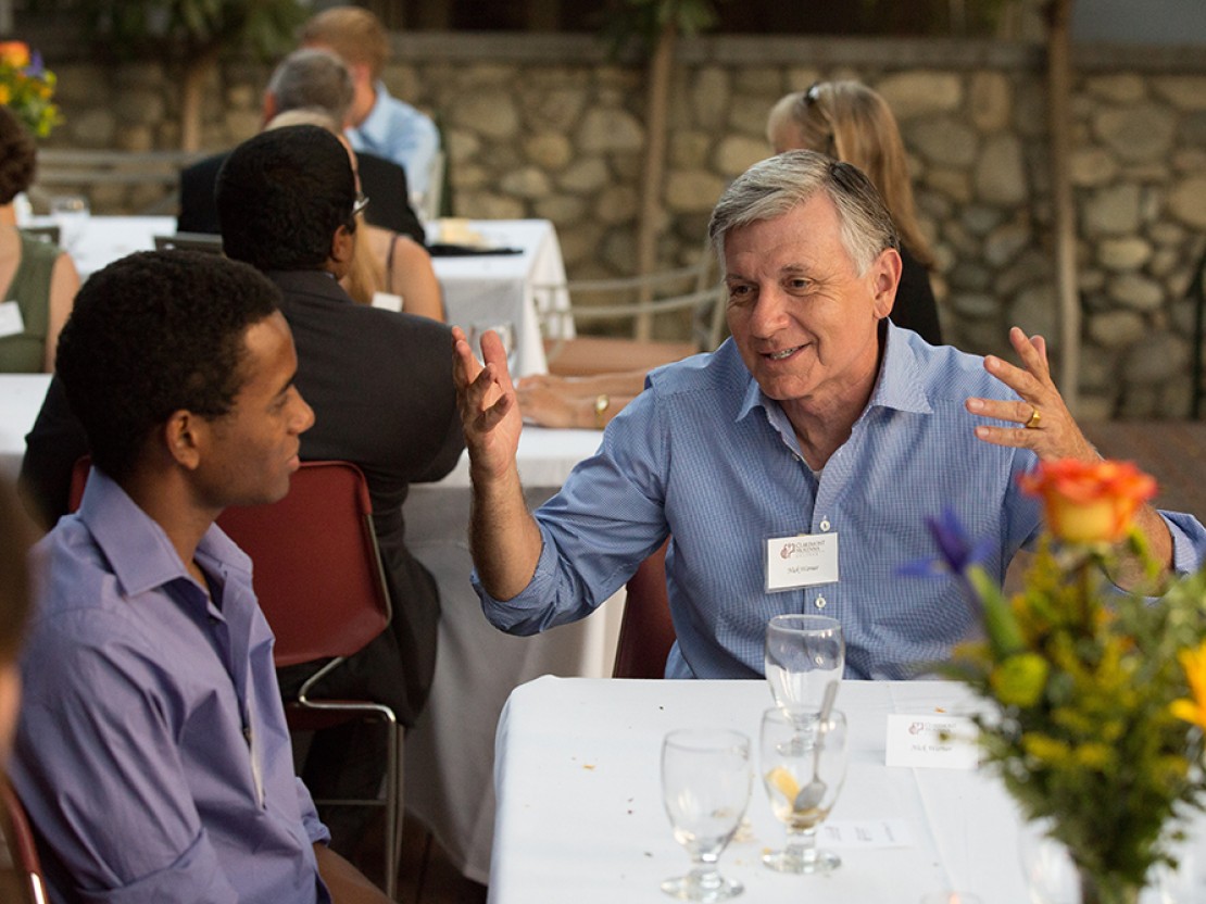 Nick Warner with student